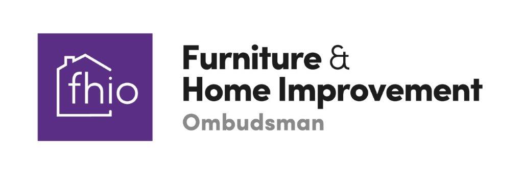 Furniture & Home Improvement Ombudsman (FHIO) logo with a purple house icon containing the letters “fhio” next to the organisation name in black and grey text.